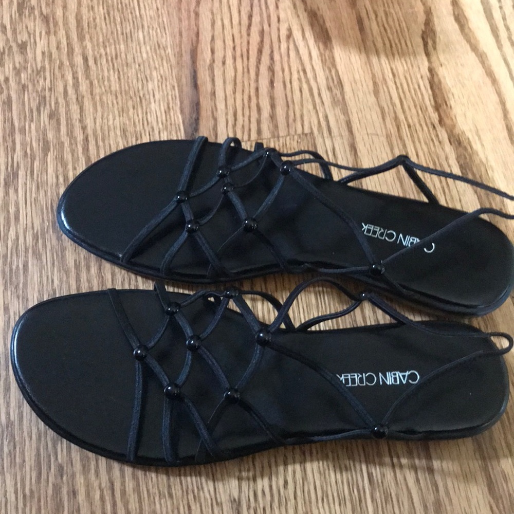 Black strappy sandals